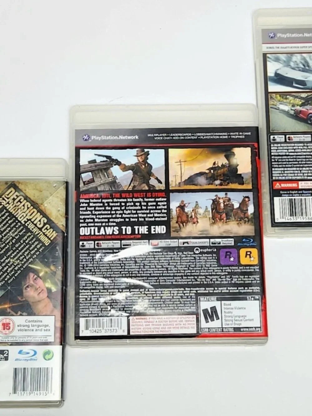 PS3 Game Bundle Lot - Red Dead Redemption, Need for Speed, Heavy Rain CIB Tested